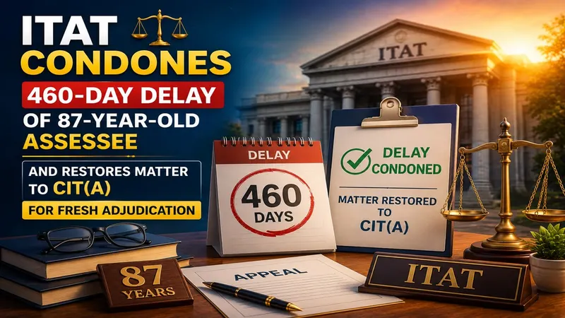 87-Year-Old Taxpayer Filed Appeal 460 Days Late Due to Health Issues; ITAT Condones Delay and Restores Matter to CIT(A)