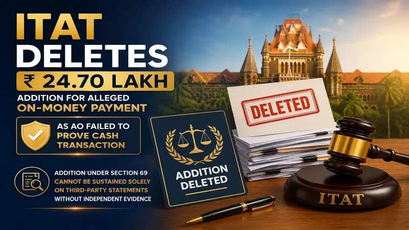 ITAT Deletes Rs 24.70 Lakh Addition for Alleged On-Money Payment as AO Failed to Prove Cash Transaction