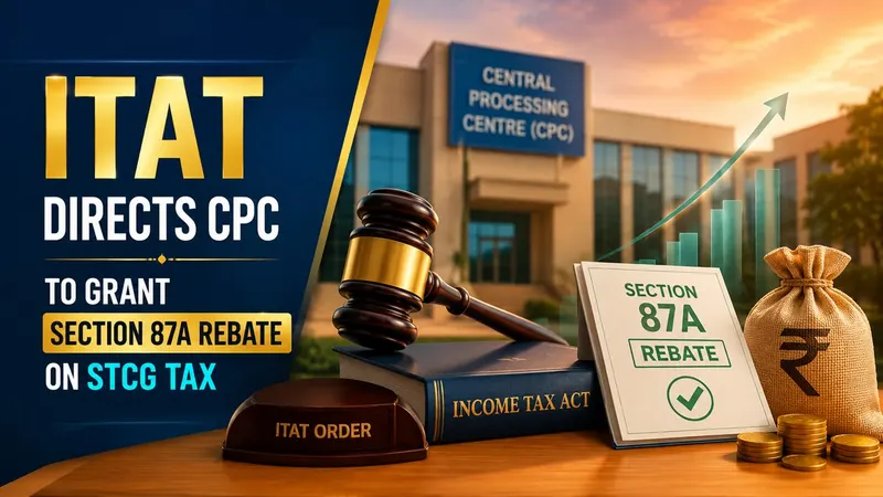 ITAT Directs CPC to Grant Section 87A Rebate on STCG Tax