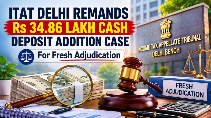 Transport Business Receipts or Undisclosed Income? ITAT Remands Rs 34.86 Lakh Cash Deposit Addition Case