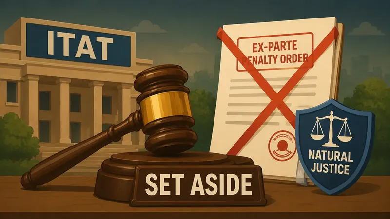 ITAT Sets Aside Ex-Parte Penalty Order on Natural Justice Grounds