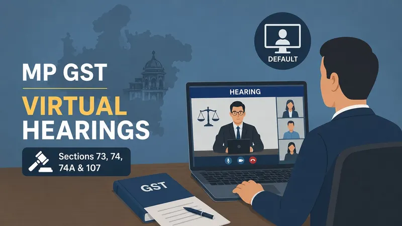 MP GST Prescribes Virtual Mode as Default for Hearings Under Sections 73, 74, 74A and 107