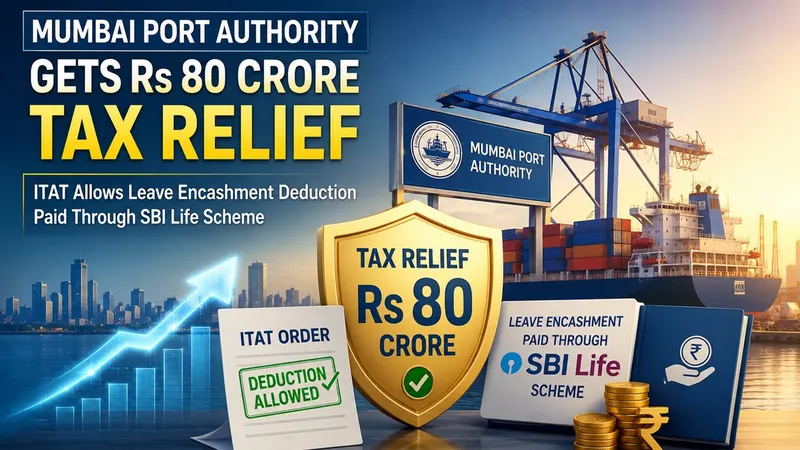 Mumbai Port Authority Gets Rs. 80 Crore Tax Relief; ITAT Allows Leave Encashment Deduction Paid Through SBI Life Scheme