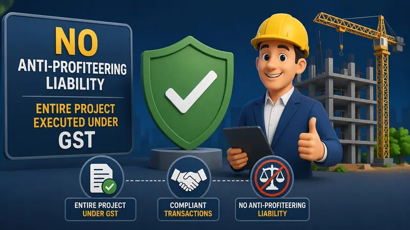 No Anti-Profiteering Liability Where Entire Project Executed Under GST