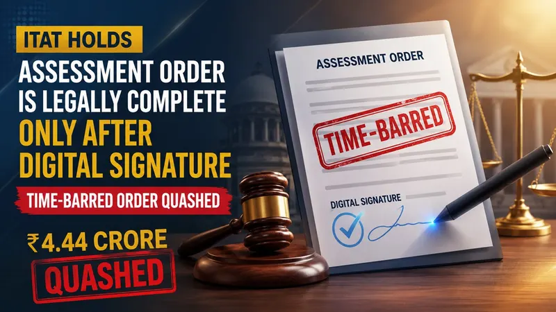 ITAT Holds Assessment Order Is Legally Complete Only After Digital Signature; Time-Barred Order Quashed