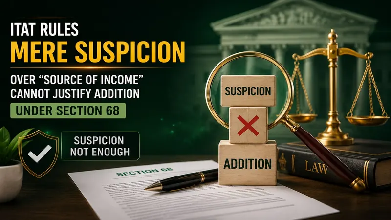  ITAT Rules Mere Suspicion over "Source of Income" Cannot Justify Addition Under Section 68  