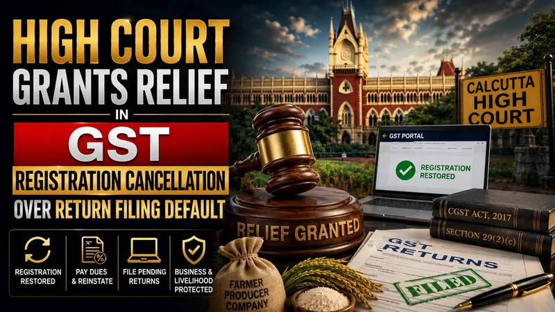 High Court Grants Relief in GST Registration Cancellation Over Return Filing Default