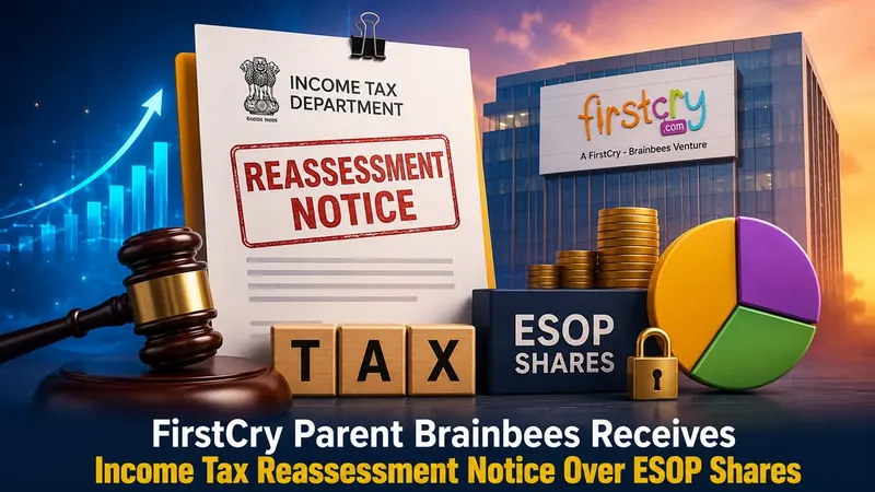 FirstCry Parent Brainbees Receives Income Tax Reassessment Notice Over ESOP Shares
