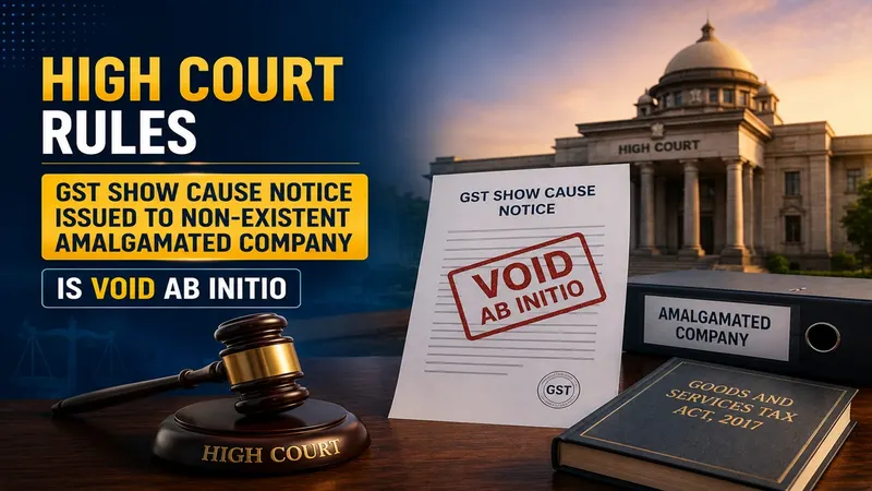 High Court Rules GST Show Cause Notice Issued to Non-Existent Amalgamated Company is Void Ab Initio