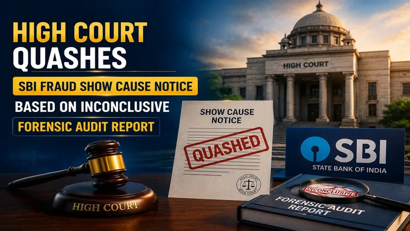 High Court Quashes SBI Fraud Show Cause Notice Based on Inconclusive Forensic Audit Report