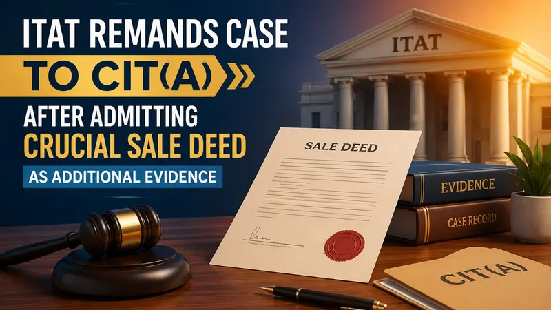 ITAT Remands Case to CIT(A) After Admitting Crucial Sale Deed as Additional Evidence