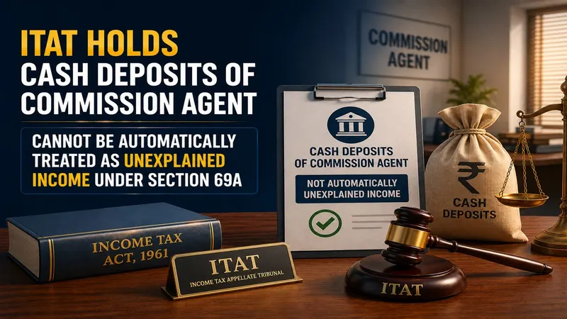 ITAT Holds Cash Deposits of Commission Agent Cannot Be Automatically Treated as Unexplained Income under Section 69A