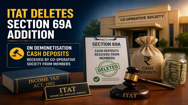 ITAT Deletes Section 69A Addition on Demonetisation Cash Deposits Received by Co-operative Society from Members