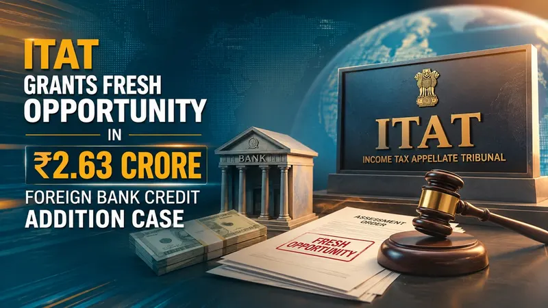 ITAT Grants Fresh Opportunity in Rs 2.63 Crore Foreign Bank Credit Addition Case