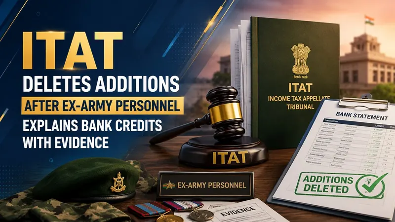ITAT Deletes Additions After Ex-Army Personnel Explains Bank Credits with Evidence