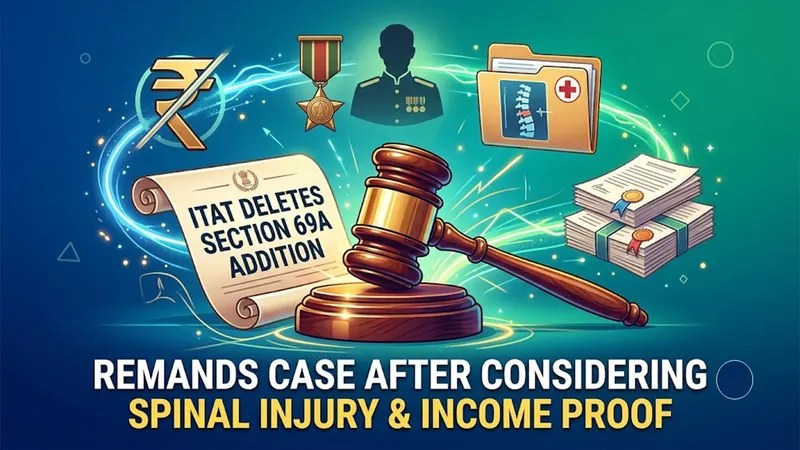 ITAT Deletes Section 69A Addition Against Ex-Army Employee, Remands Case After Considering Spinal Injury and Income Proof