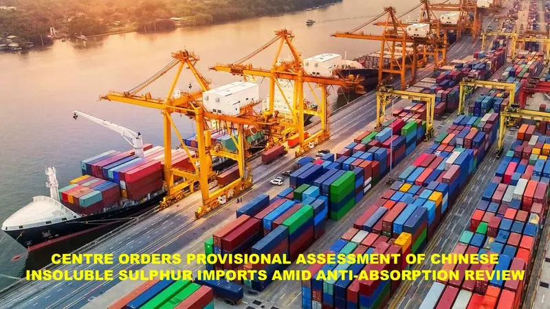 India Orders Provisional Assessment of Chinese Insoluble Sulphur Imports Amid Anti-Absorption Review