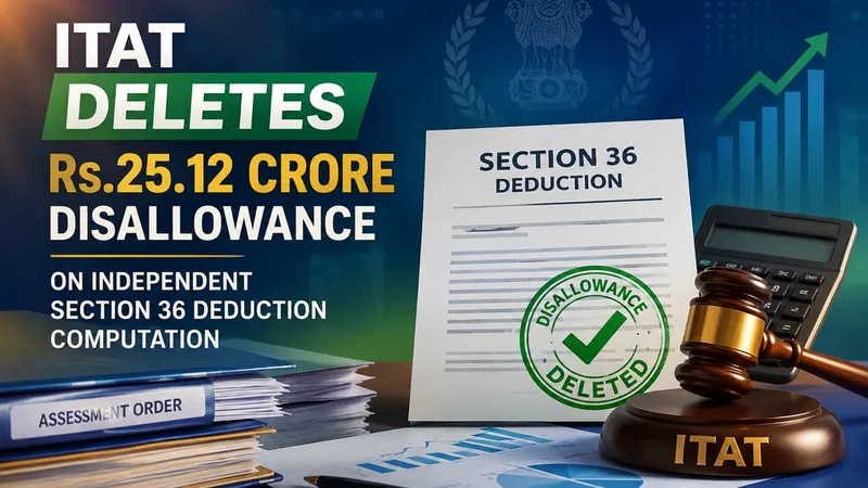 ITAT Deletes Rs 25.12 Crore Disallowance on Independent Section 36 Deduction Computation