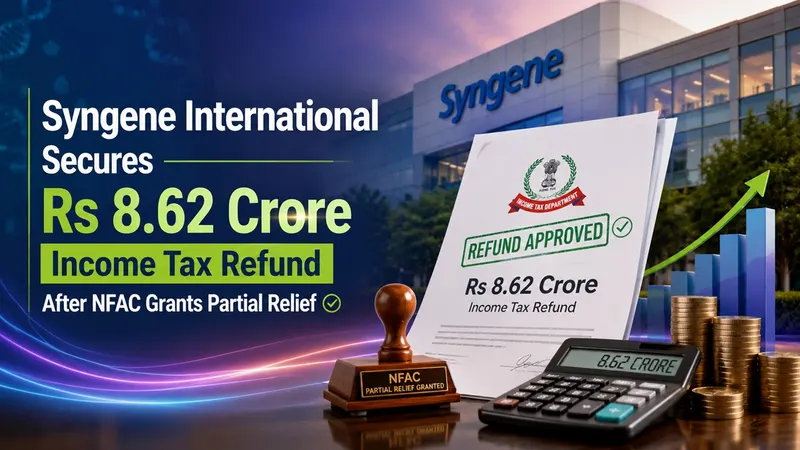 Syngene International Secures Rs 8.62 Crore Income Tax Refund After NFAC Grants Partial Relief