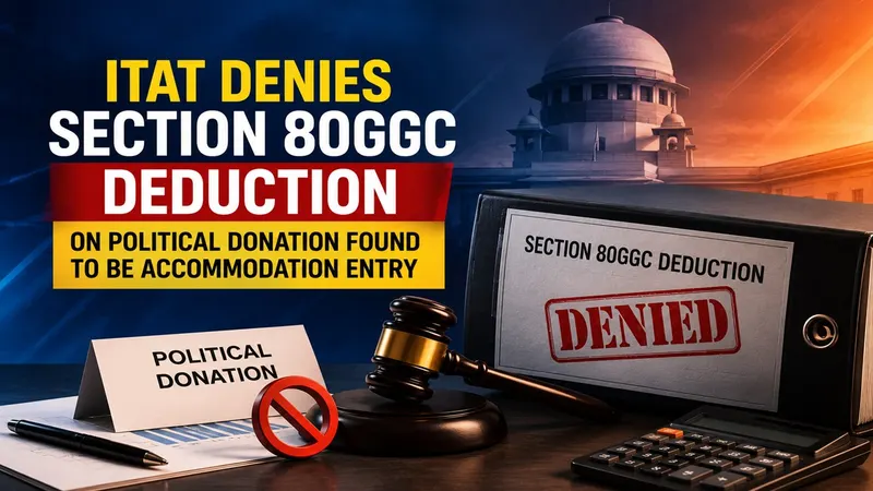 ITAT Denies Section 80GGC Deduction on Political Donation Found to be Accommodation Entry