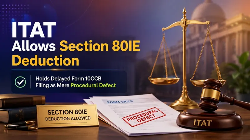 ITAT Allows Section 80IE Deduction, Holds Delayed Form 10CCB Filing as Mere Procedural Defect