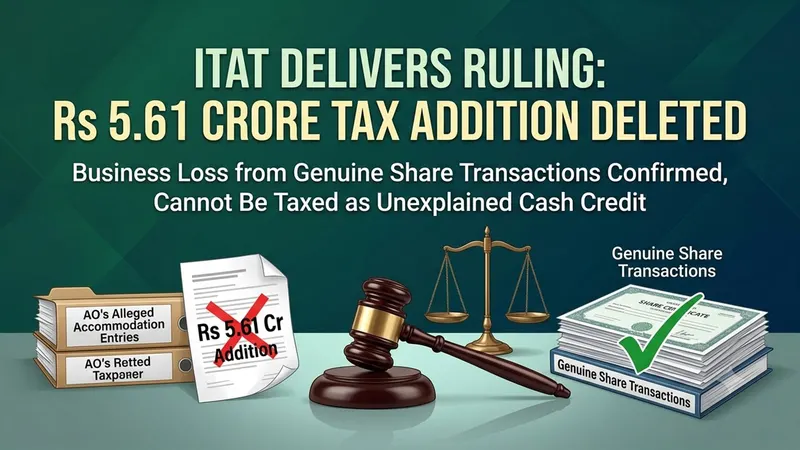 ITAT Upholds Deletion of Rs 5.61 Crore Addition as AO Failed to Independently Verify Alleged Accommodation Entries