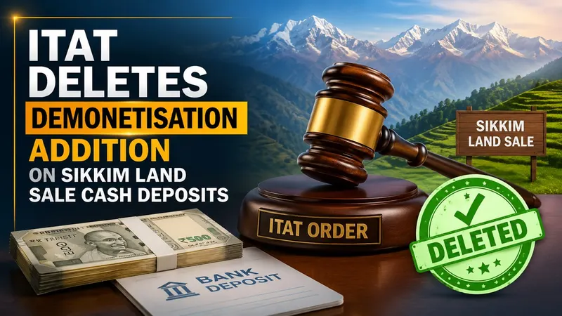 ITAT Deletes Demonetisation Addition on Sikkim Land Sale Cash Deposits