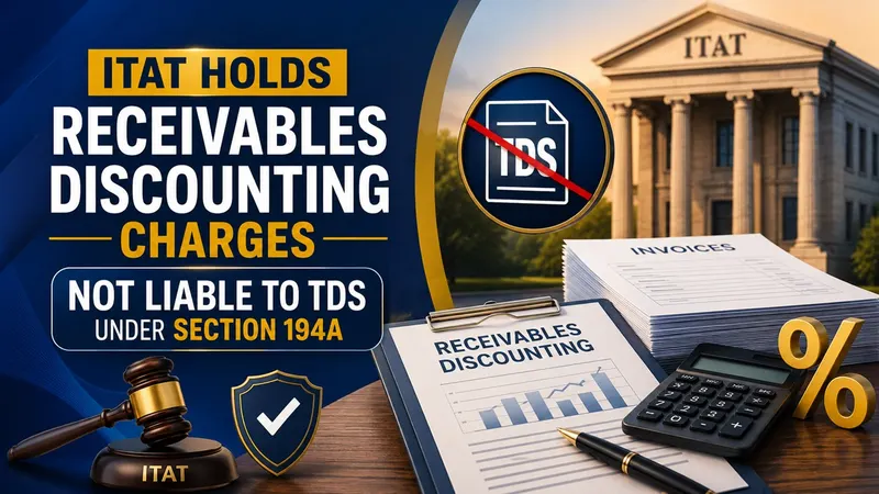 ITAT Holds Receivables Discounting Charges Not Liable to TDS Under Section 194A