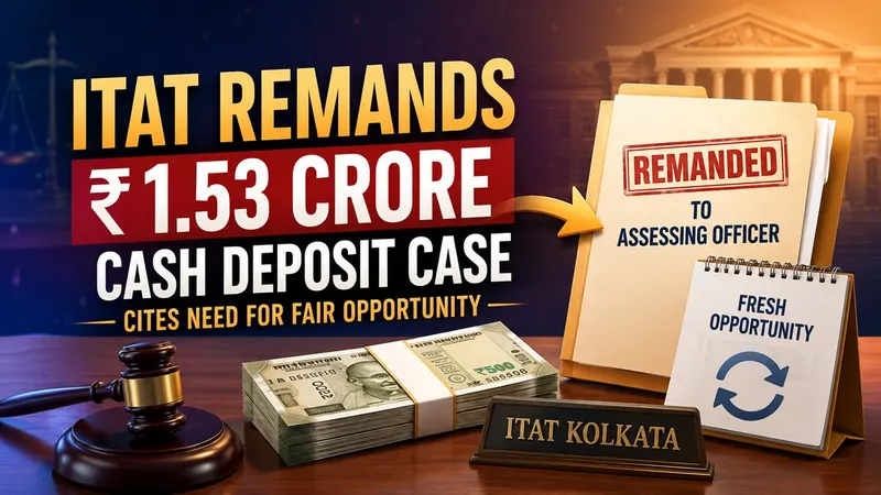 ITAT Remands Rs 1.53 Crore Cash Deposit Case, Cites Need for Fair Opportunity