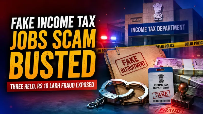 Fake Income Tax Jobs Scam Busted: Delhi Police Arrest Three, Rs 10 Lakh Fraud Exposed