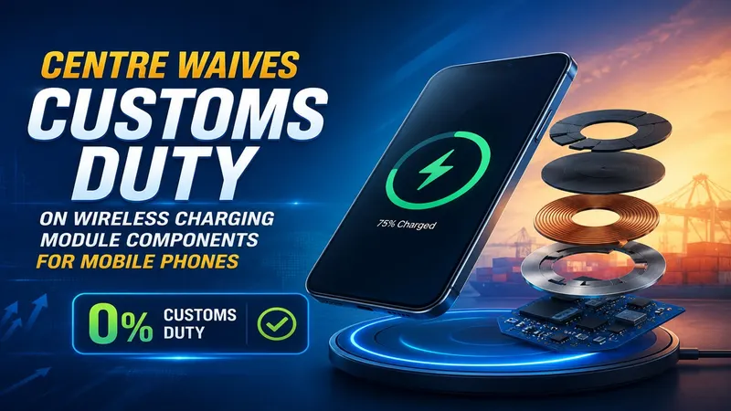 Centre Waives Customs Duty on Wireless Charging Module Components for Mobile Phones