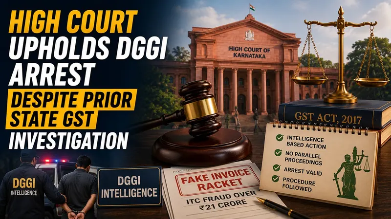 High Court Upholds DGGI Arrest Despite Prior State GST Investigation