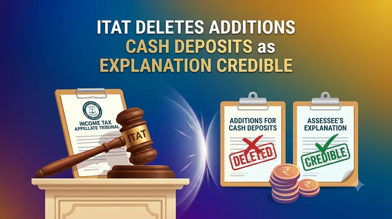 ITAT Deletes Additions for Cash Deposits After Finding Assessee's Explanation Credible