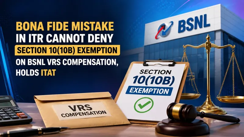 Bona Fide Mistake in ITR Cannot Deny Section 10(10B) Exemption on BSNL VRS Compensation, Holds ITAT