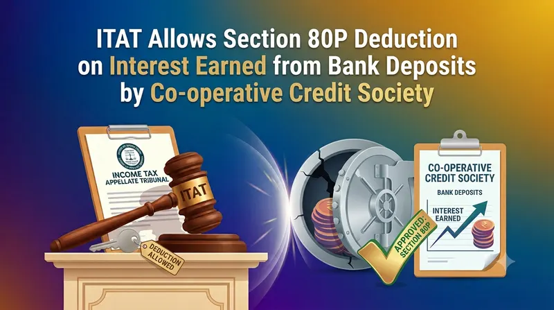 ITAT Allows Section 80P Deduction on Interest Earned from Bank Deposits by Co-operative Credit Society