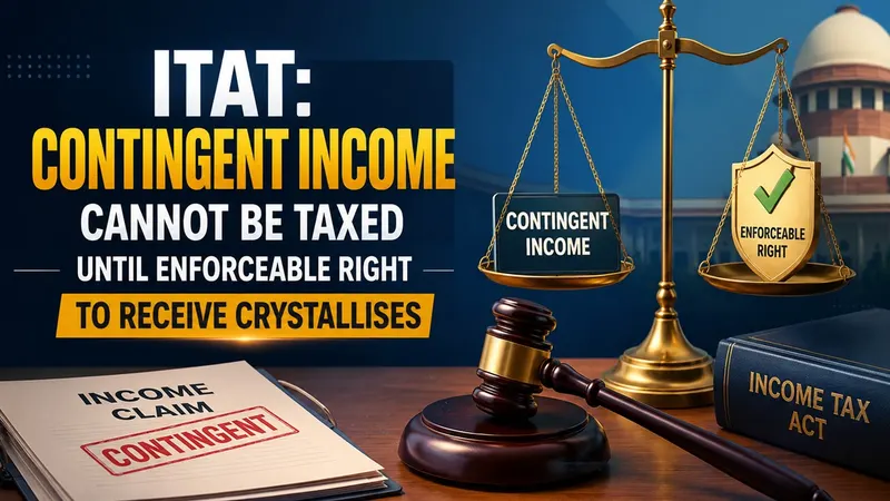 ITAT: Contingent Income Cannot Be Taxed Until Enforceable Right To Receive Crystallises