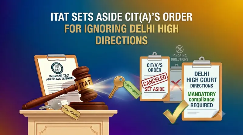 ITAT Sets Aside CIT(A)'s Order for Ignoring Delhi High Court Directions