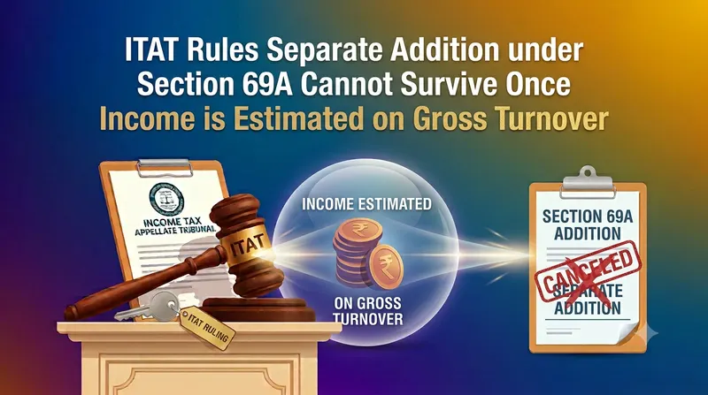 ITAT Rules Separate Addition under Section 69A Cannot Survive Once Income is Estimated on Gross Turnover