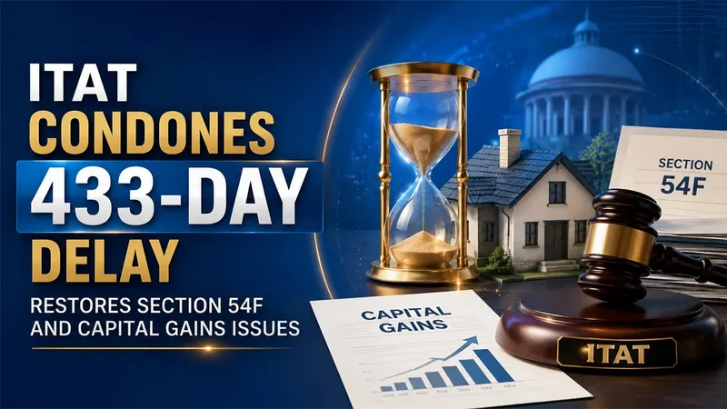 ITAT Condones 433-Day Delay, Restores Section 54F and Capital Gains Issues