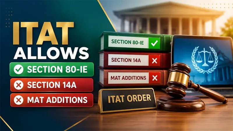 ITAT Allows Section 80-IE, Deletes Section 14A and MAT Additions