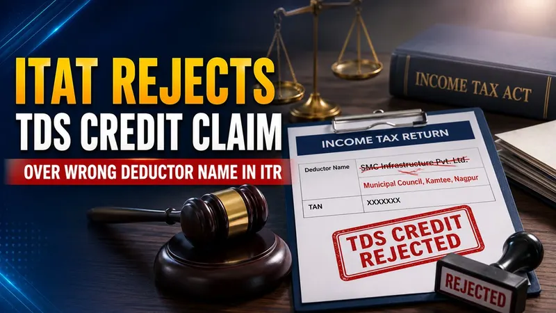 ITAT Rejects TDS Credit Claim Over Wrong Deductor Name in ITR