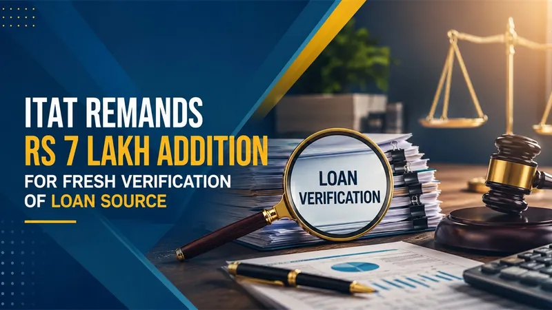 ITAT Remands Rs 7 Lakh Addition for Fresh Verification of Loan Source