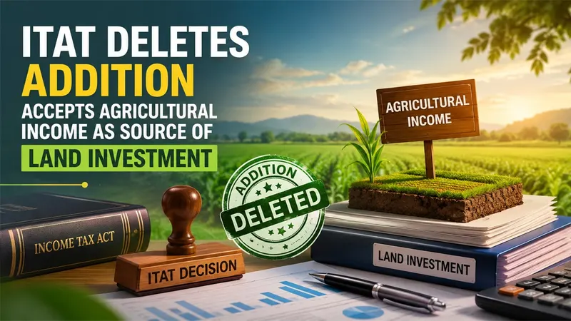 ITAT Deletes Addition, Accepts Agricultural Income as Source of Land Investment