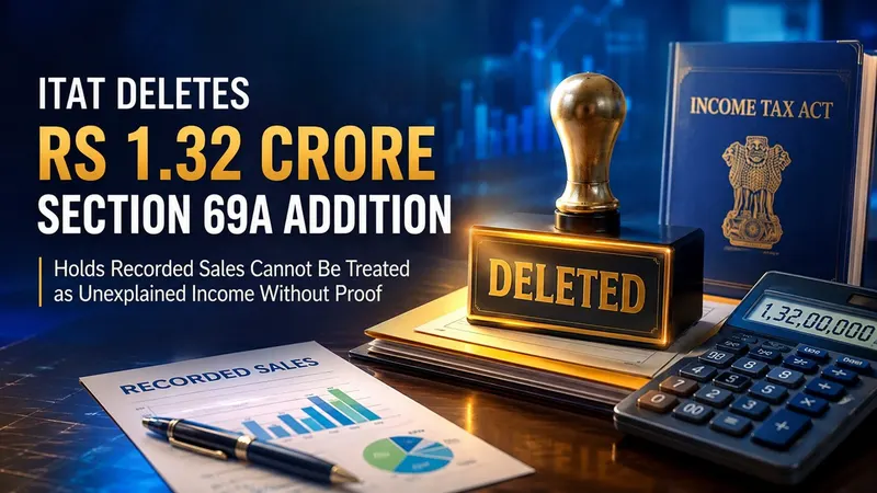 ITAT Deletes Rs 1.32 Crore Section 69A Addition; Holds Recorded Sales Cannot Be Treated as Unexplained Income Without Proof