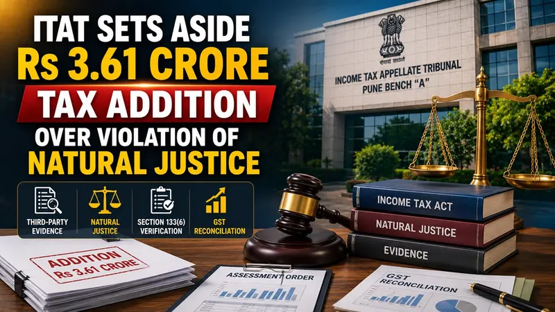 ITAT Sets Aside Rs 3.61 Crore Tax Addition Over Violation of Natural Justice