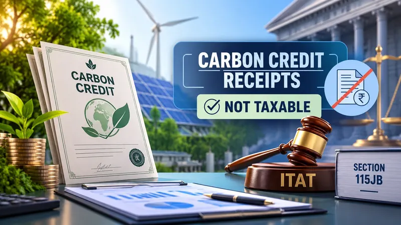 ITAT Holds Carbon Credit Receipts Not Taxable, Directs Exclusion from Section 115JB Computation