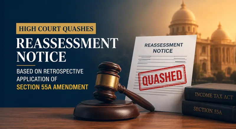 High Court Quashes Reassessment Notice Based on Retrospective Application of Section 55A Amendment