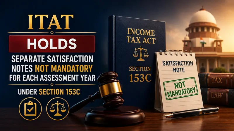 ITAT Holds Separate Satisfaction Notes Not Mandatory for Each Assessment Year Under Section 153C