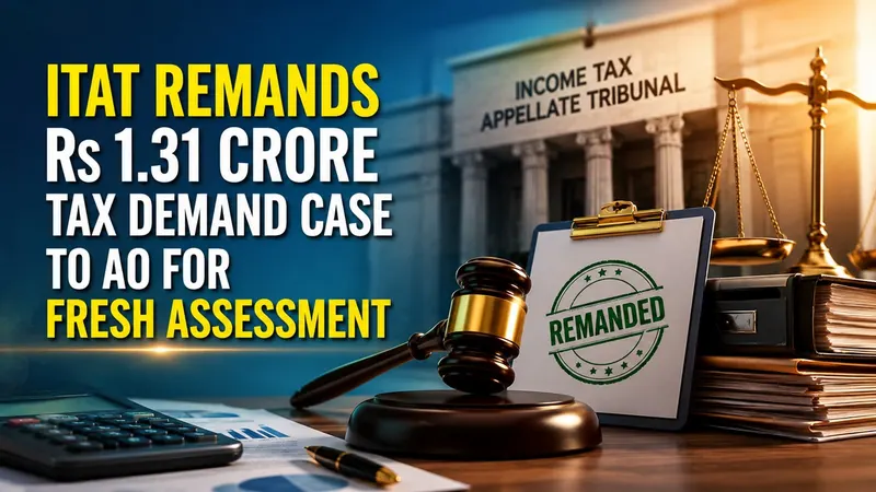 ITAT Remands Rs 1.31 Crore Tax Demand Case to AO for Fresh Assessment