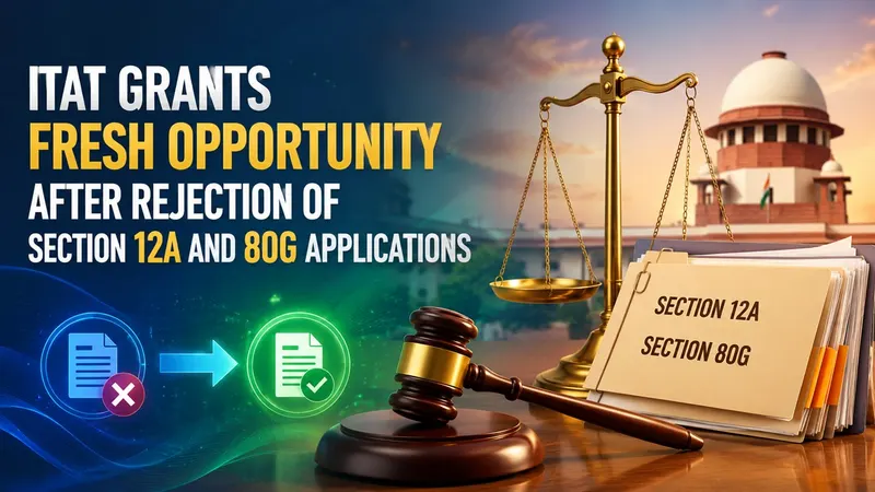 ITAT Grants Fresh Opportunity After Rejection of Section 12A and 80G Applications